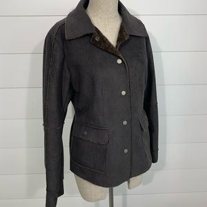 CAbi Shaggy Suede Dark Brown Jacket #335
